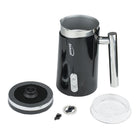 Brentwood Mousseur et chauffe-lait électriques sans filcolour capacité de 300 ml, noir-Isolation sous vide à double paroi