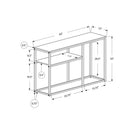 Monarch Specialties - 3514 Table D'Appoint - 42 po L/Console D'entrée Gris/Noir-Design contemporain fini dans une essence de bois de couleur grise