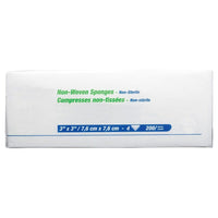 Safecross – Éponges non tissées, 7,6 x 7,6 cm, 4 épaisseurs, 2400/paquet (3441)-Longueur : 3 po