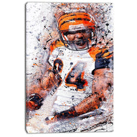 Designart – Art de rue sur toile, joueur de football enthousiaste (PT3612-24-40)-Impression