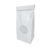 Wamaco - Sacs à café, 1/2 lb, blanc avec fenêtre, paquet de 100-Papier recyclable, 0,55 lb