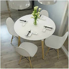 Nicer Furniture - table de salle à manger style Eiffel - 40 po Plateau de table - Blanc-40 po Rond