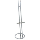 Eddies Hang-Up Display Ltd. Chevalet au sol de 67 po avec base circulaire - chrome - hauteur de 67 po - 2/paq-Support de panneau au sol