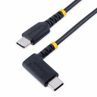 StarTech - Câble de charge USB-A vers USB-C coudé 60 W de 1 po - Noir-Connectors: 1 x 24-pin USB 2.0 Type-C (Connector A), 1 x 24-pin USB 2.0 Type-C (Connector B)