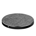 Gry Mattr - Socle de recharge sans fil rapide Qi 210 W/7,5 W, métal et tissu, gris froid-Base métallique avec revêtement en tissu