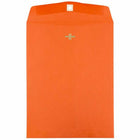 JAM Paper - Enveloppes Colourées pour catalogue à extrémité ouverte - 10 x 13 - avec fermeture à fermoir - orange recyclé - paquet de 25-Enveloppe orange