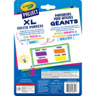 Crayola - Marqueurs d'affiches XL Project - Couleurs vives -  paquet de 4-La pointe oblique extra-large les rend parfaits pour les enseignes, les affiches, les décorations, etc.