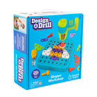 Educational Insights - Atelier de conception et de formes de perceuse-Ensemble de perceuses pour enfants - Les constructeurs occupés utilisent un jouet de perceuse électrique adapté aux enfants, des plaques de conception décoratives et des boulons assortis pour créer des œuvres d'art colorées