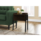 Monarch Specialties - 3593 Table D'Appoint - 23 po H/Espresso/Metal Noir-Dimensions du produit: 23,25 po H x 18,5 po L x 11,75 po P