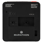 Marathon - Horloge analogique avec veilleuse automatique, noir/blanc (CL030053BK-WH)-Deux piles AA sont incluses dans la boîte