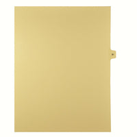 Markmaker - 25 tabs/PQT, 5 PQT/Boite, Intercalaires imprimes Legal, Chamois, 1/15th coupe| format lettre, sans trous, Numero 81-Intercalaires imprimes Legal