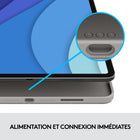 Logitech Combo Touch - Étui-clavier rétroéclairé pour Apple iPad Pro 12,9 po (5e génération) - Gris Oxford-Protection devant, derrière et dans les coins : une coque durable protège l'avant, l'arrière et les coins de votre iPad Pro, le maintenant en place en toute sécurité, quoi que vous fassiez