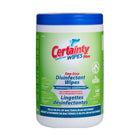 Certainty Plus lingettes desinfectantes biodegradables - non parfume - 6.7 po l x 7 po L - 160 lingettes-Desinfectant à efficacite totale, tuant les bacteries, virus et champignons, y compris le SRAS-CoV-2 (la cause due COVID-19), Coronavirus Humain, Staph, E. coli, SARM, Influenza A / A2, Strep et plus