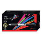 BIC - Marqueur Permanent Intensity Grip − Pointe Fine − Noir − Paquet de 24-Marqueur permanent