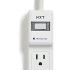 NXT Technologies - Parasurtenseur à 6 prises à cordon de 2,4 m, 900 joules, blanc-Longueur du cordon électrique : 2,4 m
