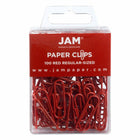 JAM PAPER - Colore norme 1" Trombones, Rouge, 3 Paquets de 100-La couleur rouge