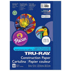 Papier de construction Pacon Tru-Ray, 9" x 12", bleu royal, 250 feuilles-Papier au sulfite épais de 76 lb, 100 % teint en cuve avec des fibres plus longues et plus résistantes.