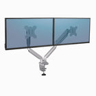 Fellowes - Bras articulé double moniteur Platinum Series - argent-USB pratiques situés à la base du support.