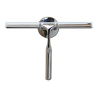 Racloir de douche de luxe, chrome-Porte-lame en acier inoxydable poli avec poignée chromée durable