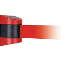 SCN Industrial - Unités Murales Tensabarrier Plastique, Fixation Par Vis, 15', Ruban Rouge-Fini/couleur Noir
