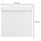 JAM Paper Enveloppes carrées standard avec fermeture gommée, 11 1/2 x 11 1/2 po, blanc, 100/pqt-Fermeture : gomme