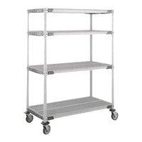 Chariots sur roulettes à tige Metromax I, 4 tablettes, 36 x 69 x 24 (po) (X536EFX3)-Nombre de tablettes : 4
