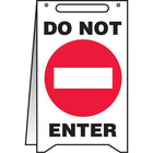 Accuform Signs - Panneaux Fold-Ups « Do Not Enter », Anglais Avec Pictogramme-Type d'affichage Vertical
