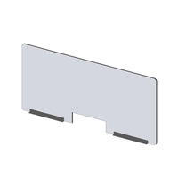 Avant de pare-haleine modulaire Mark Maker - Acrylique transparent 1/4" - panneau de 47,5" Lx23,5"H - 2 rails inférieurs de 12"-Fixez les côtés des panneaux modulaires pour étendre la longueur de votre diviseur à l'aide de charnières en plastique (charnières flexibles).