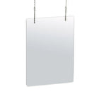 Azar Affiche 23,5 "x 31,5" Bouclier de caisse réglable suspendu transparent - Sneeze Guard - Vertical / Horizonta - Paquet de 2-23.5 x 31.5