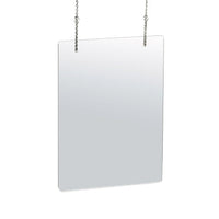 Azar Affiche 23,5 "x 31,5" Bouclier de caisse réglable suspendu transparent - Sneeze Guard - Vertical / Horizonta - Paquet de 2-23.5 x 31.5
