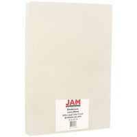 JAM Paper, Papier cartonné Strathmore de format légal, 8,5 x 14 po, 80 lb, vélin ivoire, 50/paquet (17428906)-Papier cartonné blanc ivoire