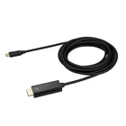 StarTech - Câble USB-C vers HDMI, 10 pi, noir (CDP2HD3MBNL)-Installez-le à votre bureau à la maison ou au bureau partagé pour rendre le USB-C de votre ordinateur compatible avec votre écran HDMI