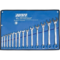 Aurora Tools – Ensemble de clés à combinaison, mesures métriques, 14 pièces-Acier en vanadium chromé pour plus de solidité et de durabilité
