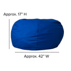Flash Furniture - Fauteuil poire surdimensionné bleu royal plein-Nettoyer les taches avec un chiffon humide