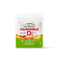 Jamieson - Gummies de vitamine D 1,000 IU - paquet de 10-Soutient le maintien et le développement sains des dents et des os