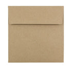 JAM Paper Enveloppes carrées recyclées à partir de sacs papier kraft avec ferm. gommée, 5 1/2 x 5 1/2 po, brun, 25/paquet-Brun