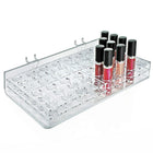 Azar Displays – Plateau à fente ronde pour mascara pour panneau perforé, à lattes et pour comptoir, transparent, 2/pqt (225582)-2 haut. x 12 larg. x 7 1/2 prof. (po)