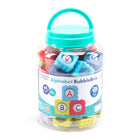 Educational Insights - Alphabet BubbleBrix-Cet ensemble comprend 42 BubbleBrix dans un seau de stockage manipulé et un guide d'activité rempli d'activités de lecture précoce
