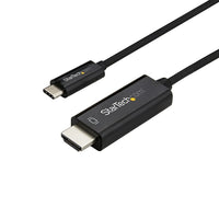 StarTech - Câble USB-C vers HDMI, 3 pieds, noir-Connectez un ordinateur USB Type-C à un projecteur ou un écran HDMI dans votre salle de classe, votre auditorium ou votre salle de réunion