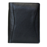 AshlinMD – Porte-documents à fermeture éclair AFONSO, pochette pour téléphone intelligent et 2 passants à stylos, noir-Plusieurs pochettes pour une organisation optimale.