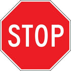 Accuform Signs - Enseigne « Stop », 24po x 24po, Aluminium, Anglais Avec Pictogramme-Type d'affichage Boulonné