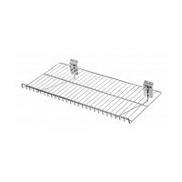 Can-Bramar - Tablette métallique plate pour panneau rainuré, 24 x 12 po, époxy, paquet de 10-Tablette métallique plate de 24 x 12 po pour panneau rainuré