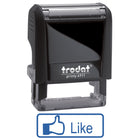 Trodat - Timbre auto-encreur Printy 4911, « Like », encre bleue-Timbre auto-encreur avec le mot « Like » en encre bleue