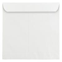 JAM Paper Enveloppes carrées standard avec fermeture gommée, 13 1/2 x 13 1/2 po, blanc, 100/pqt-Blanc