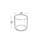 Azar Displays – Bac cylindrique de luxe pour comptoir, 4 po, 4/paquet (556334)-Dimensions : 4 haut. x 4 prof. (po)