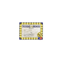 Certificat d'étudiant du mois Hayes Blue Border, 8 1/2" X 11", paquet de 90-Nos diplômes, certificats et récompenses mesurent 8 1/2 "x 11" avec de beaux motifs authentiques imprimés en couleur sur du papier de haute qualité