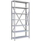 Metalware – Étagère sans boulons RK217, 7 tablettes, 36 x 12 x 76 po, gris pâle-Système de tablettes réglables offrant un espace de rangement solide, mais économique qui convient à vos besoins