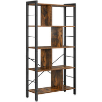 Vasagle - Étagère Moderne Mid Century - Brun Rustique-Ultra-durable