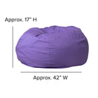 Flash Furniture - Fauteuil poire surdimensionné violet plein-Nettoyer les taches avec un chiffon humide