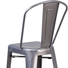 Flash Furniture - Tabouret de bar à enduit lustré de 30 pouces de hauteur pour l'intérieur avec dossier-Finition en poudre lustré